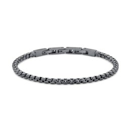 Frank 1967 7FB-0551 Stalen Armband - Heren - Schakel - 21 cm - 4 mm Dik - Vintage Look - Antraciet