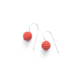 OPTICAL - Bolvormige oorbellen - Tangerine Orange