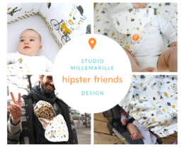 Burp Cloth HIPSTER FRIENDS