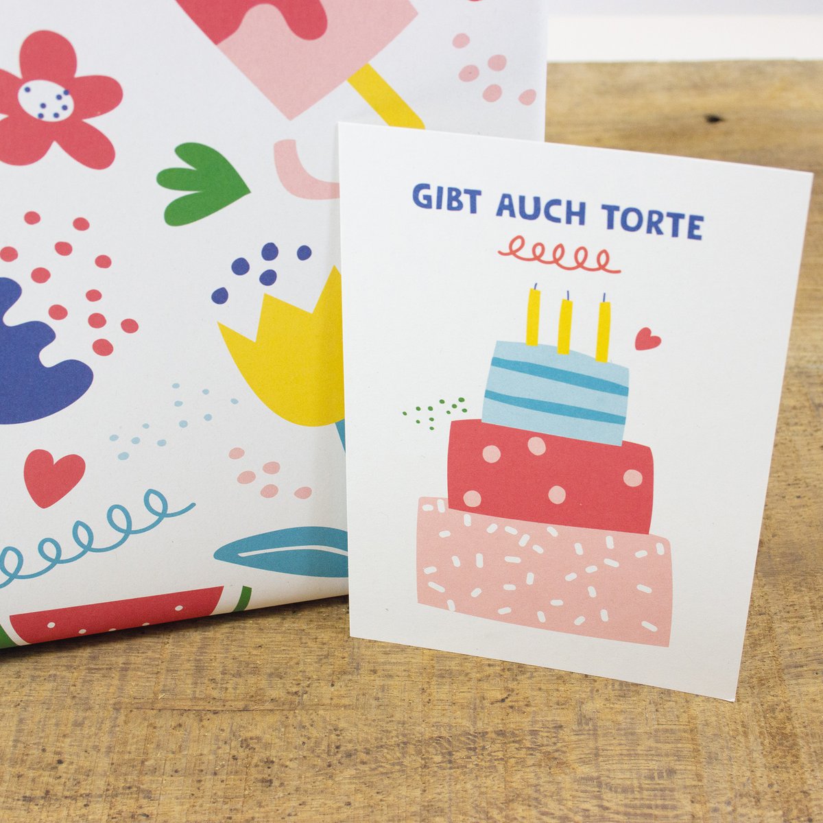 Postkarte Gibt auch Torte