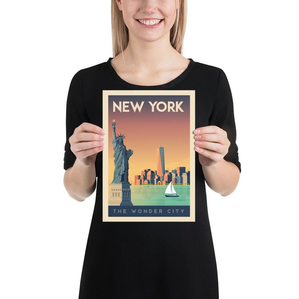 Vintage poster van New York | Poster City New York Verenigde Staten