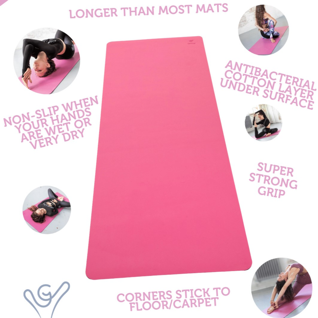 Yogamatte Naturkautschuk - rosa