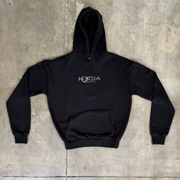 Felpa Nera Boxy Fit No Money and Fear — 100% Cotone 350g | Horda Brand