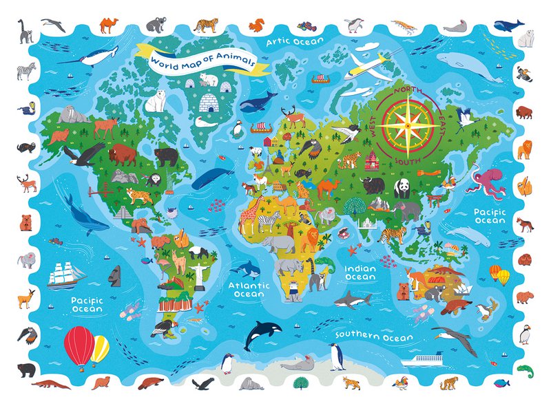 Detective Puzzle - Animal Map