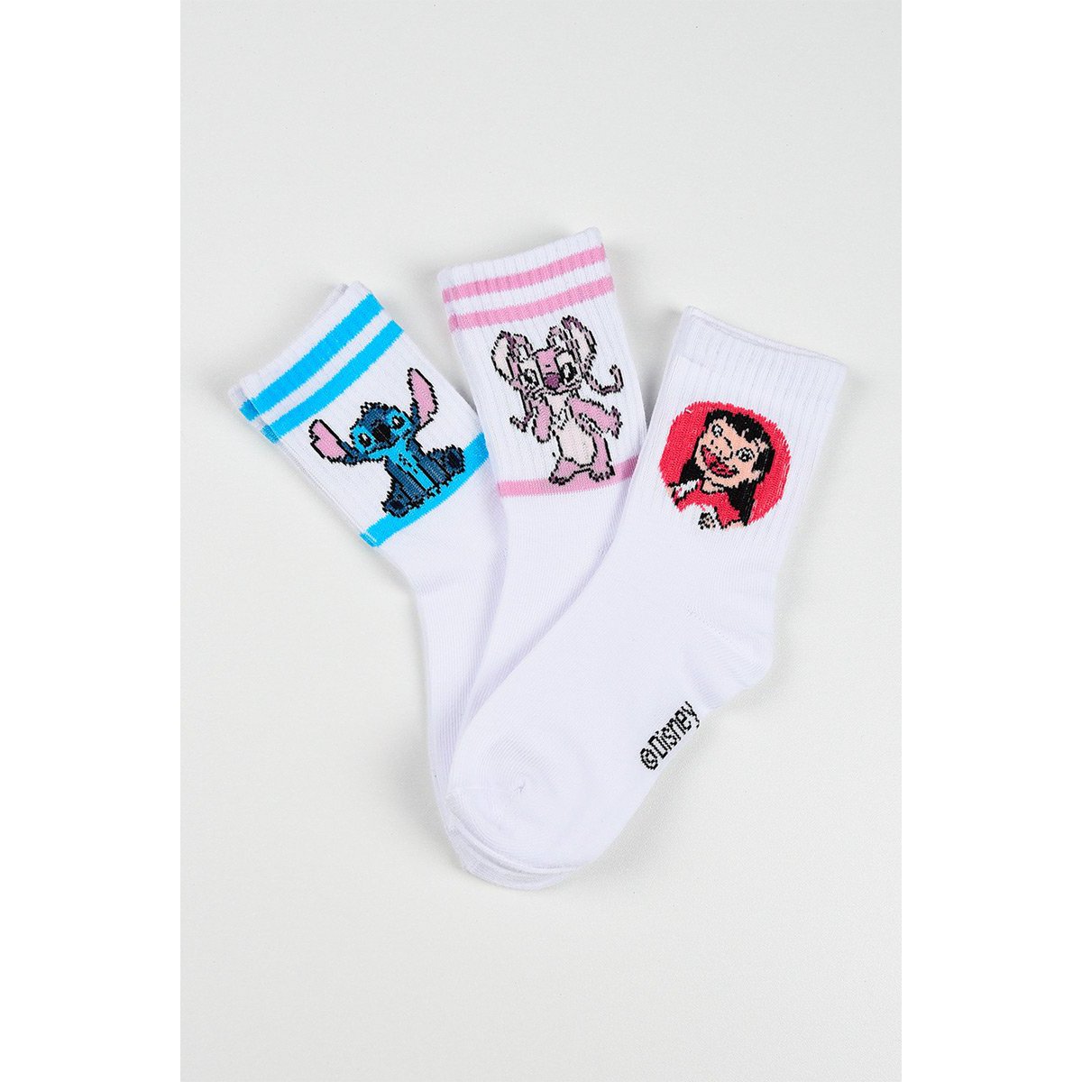 Lot of 96 Units | Pack 3 Lilo And Stich Children's Tennis Socks | Officially Licensed Products | SUN CITY Group