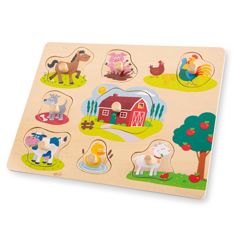 Puzzle à boutons - Ferme - petit - FSC