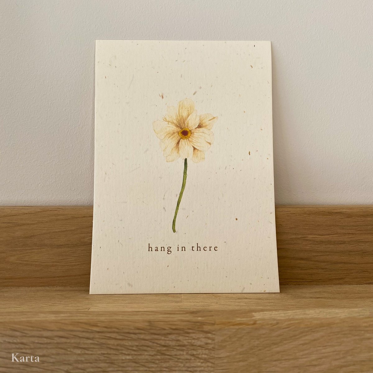 biglietto di auguri - fiore in polvere