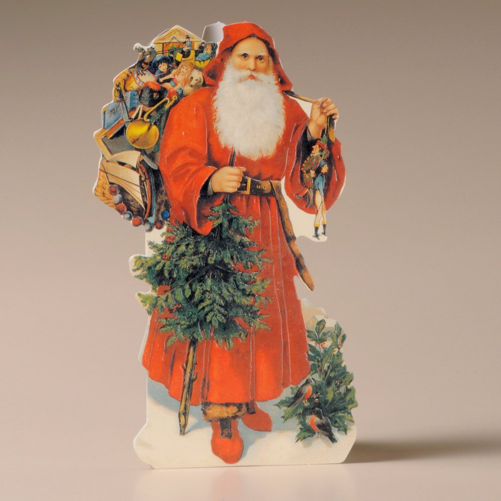 Mamelok CDC91005 Papá Noel y Saco Tarjeta de Navidad Nostálgica
