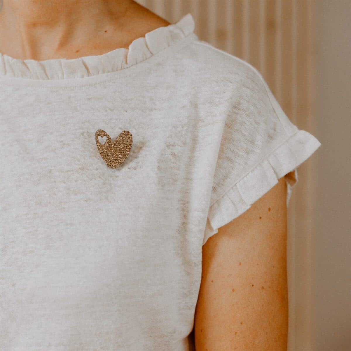 Glitter brooch - Heart