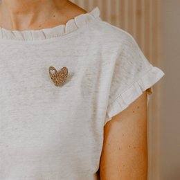 Glitter brooch - Heart