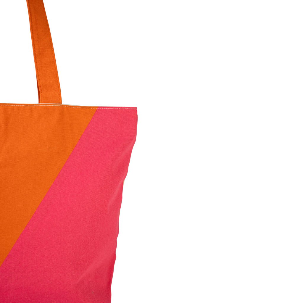 Shopper Magenta Orange - langlebig - hergestellt aus 100% Bio -Baumwolle