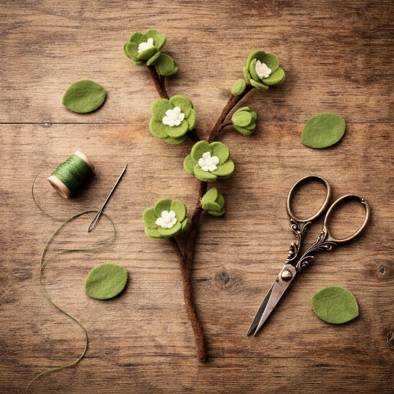 Ramo fiore verde primavera