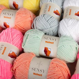 Sensy Velvet Yarn, hilo para manta, 3.5 oz, 132 yardas, calibre 5 voluminoso