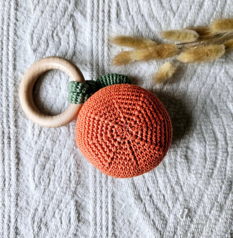Sonaglio fatto a mano all'uncinetto Arancio - Arancio