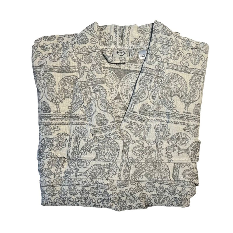 Albornoz tipo kimono de gasa de algodón