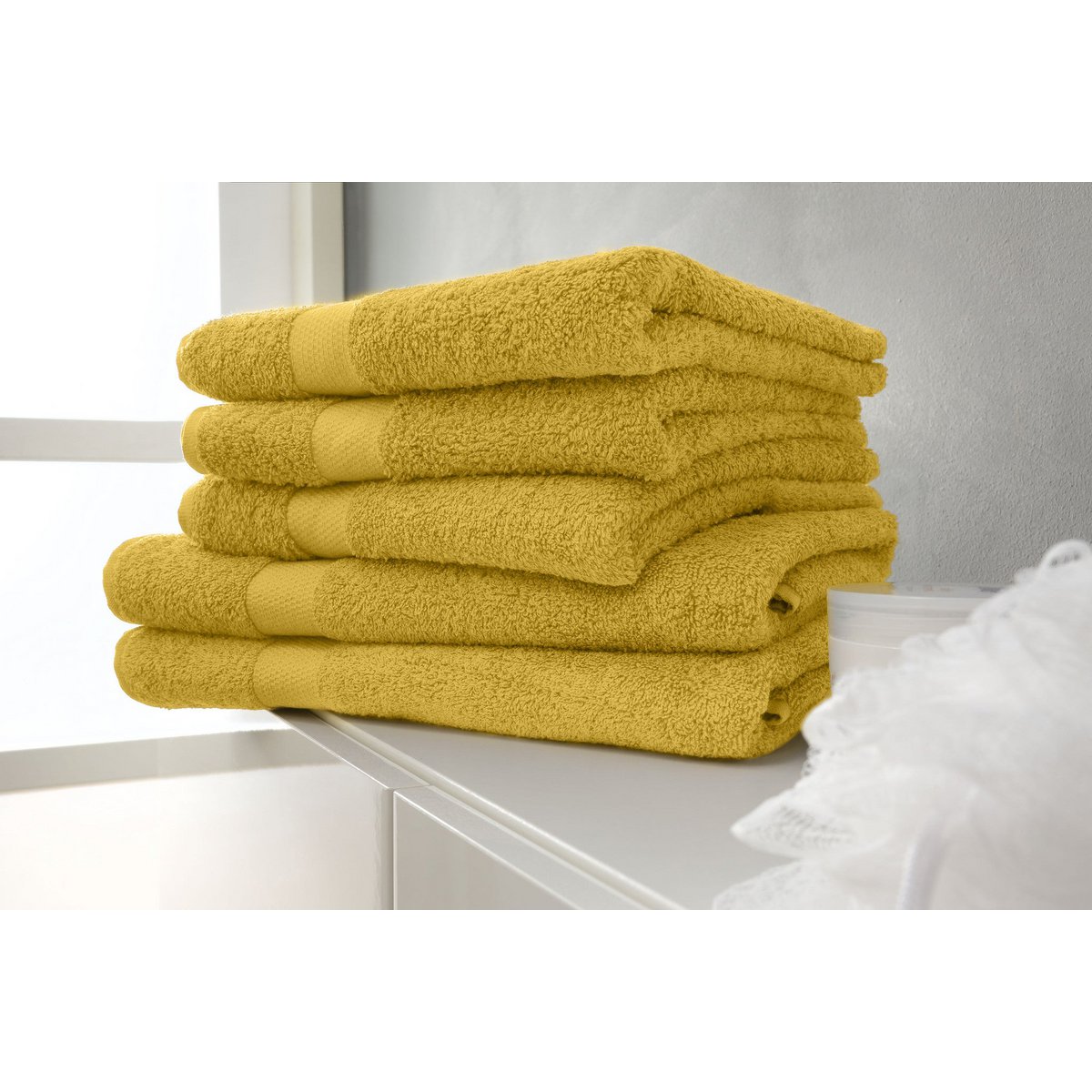 Shower towel set - Yellow