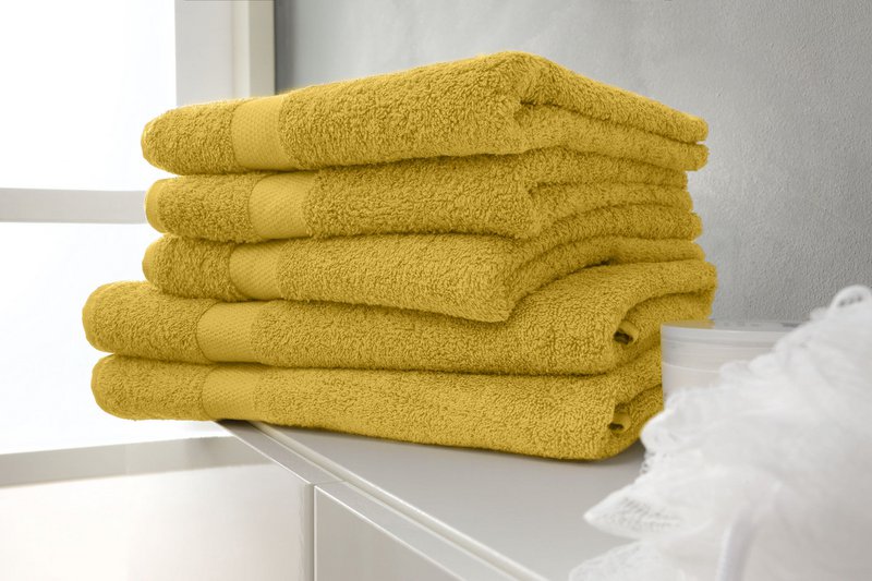 Shower towel set - Yellow
