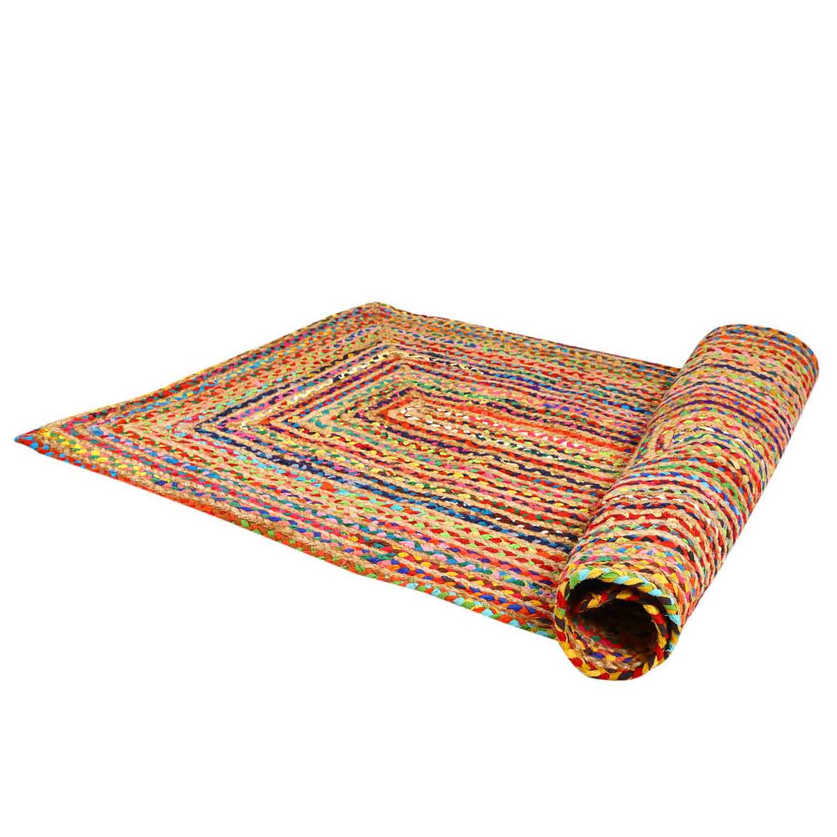 Jute Teppich Esha bunt