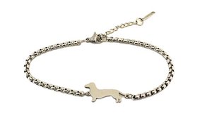 Bracelet dachshund silver