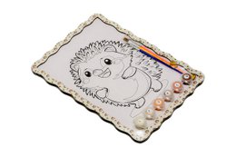 Hedgehog Paint by Numbers Kit for Kids A4 Canvas