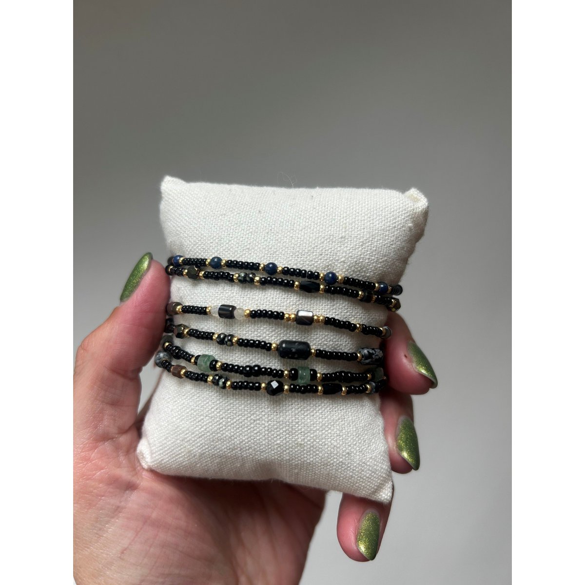 Handgemaakte armbandenset - black03
