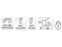Zszywacz Kangaro TS-2313 gwoździarka chromowana 23/6, 23/8, 23/10, 23/13