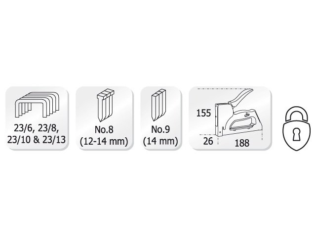 Zszywacz Kangaro TS-2313 gwoździarka chromowana 23/6, 23/8, 23/10, 23/13