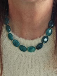 Halskette aus ovalen XL-Nuggetperlen