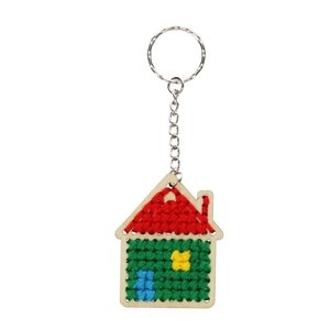 Steek je eigen houten sleutelhanger - huis