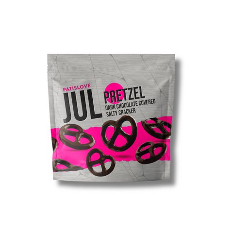 Pretzel Cracker met donkere chocolade, 110G
