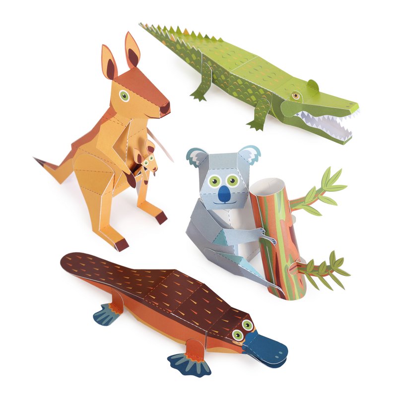 Australian Animals Paper Toys