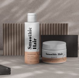 Prickly pear shine maintenance kit for hair, includes smoothing hair serum and hydrating hair mask. Provides volume, shine, and hydration for fine hair.