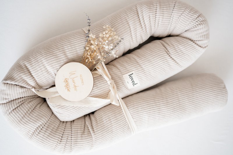 Sengeslange seng kant creme/beige CORD
