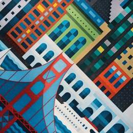 San Francisco A3 Colourful Print