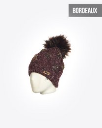 Damebeanie med pompom: BALI
