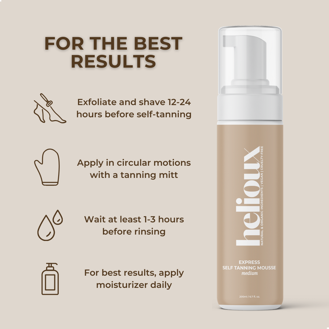 HELIOUX® EXPRESS SELF TAN MOUSSE DONKER