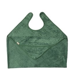 Soft, plush kids bath towel in a variety of pastel colors including Aspen Green, Misty Rose, and Feather Grey. Designed with a hooded shape for cozy warmth after bath time.
