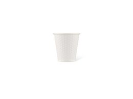 Beker porselein LAP 180ml met silic. grip honingraat White
