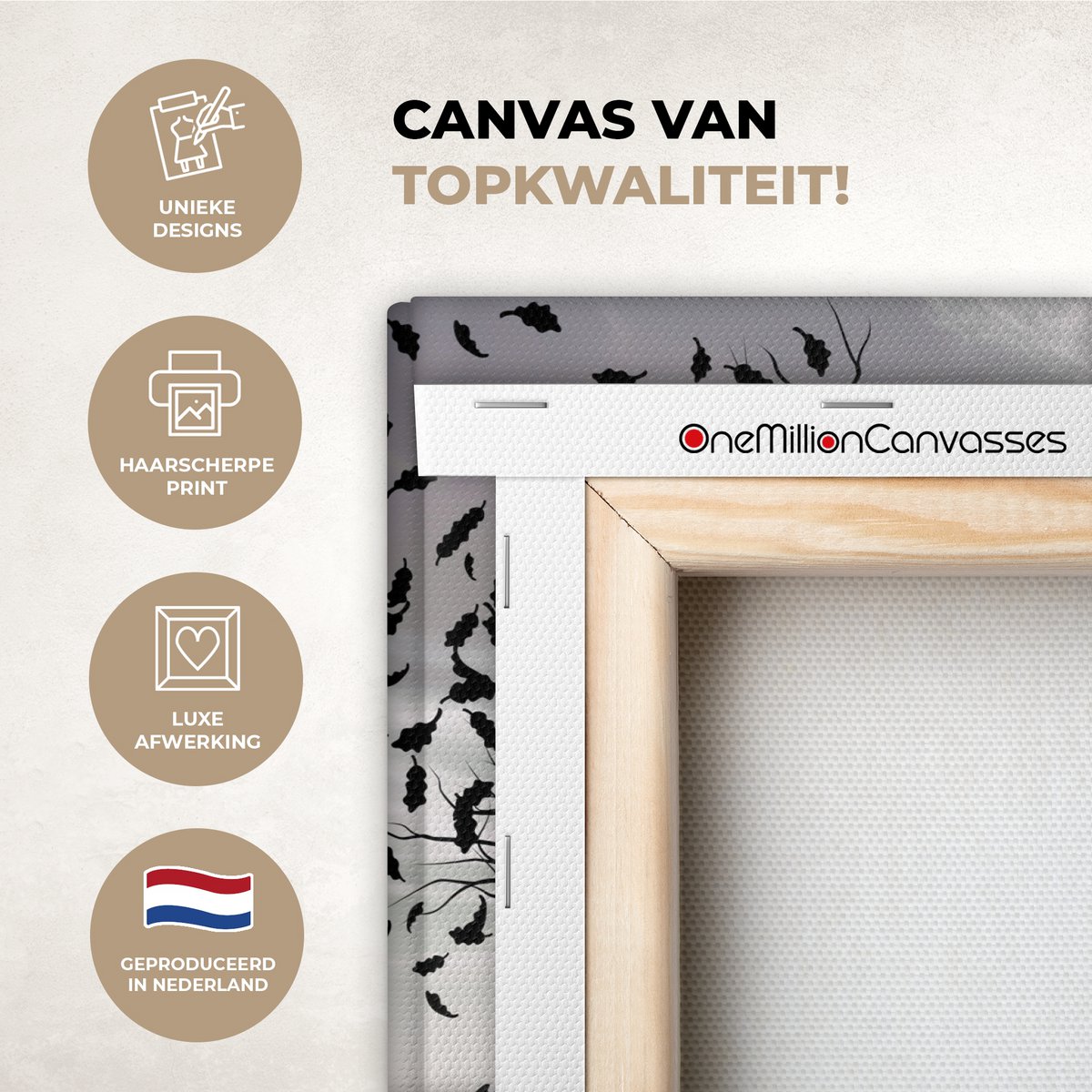 Canvas schilderij  - Wanddecoratie Bomen - Gezicht - Bladeren - Moderne kunst - Muurdecoratie woonkamer - Kamer decoratie modern - Abstracte schilderijen