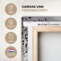 Canvas schilderij  - Wanddecoratie Bomen - Gezicht - Bladeren - Moderne kunst - Muurdecoratie woonkamer - Kamer decoratie modern - Abstracte schilderijen