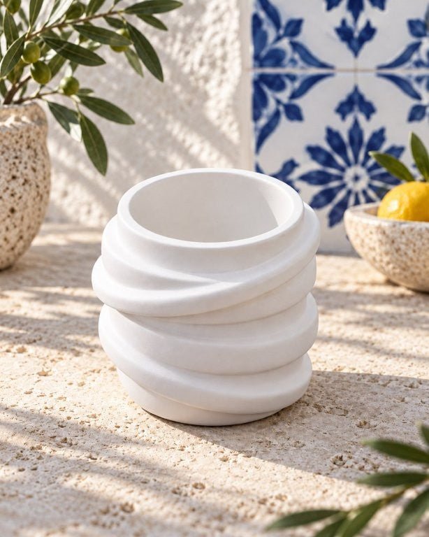 Nur LAVURI TWISTER CUP – Handgefertigter Keramikgefäßbecher für Deko-DIY-Kerze Candledust