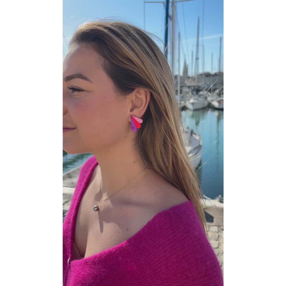 Boucles d'Oreilles Puces Miroirs Armance