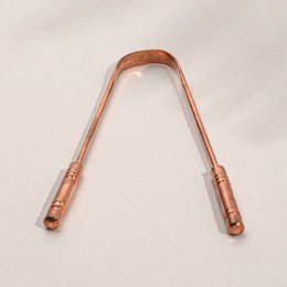Tongschraper luxe, puur koper (met 2 handgrepen) - 30 gram