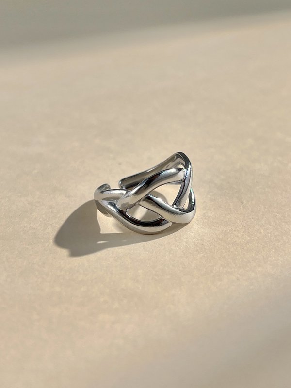 Moderne designerring verstelbaar staal verstelbaar