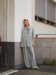 Manhattan Maxi blauw gestreepte blouse