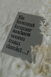 Stamped Postcard "Es kommt anders"