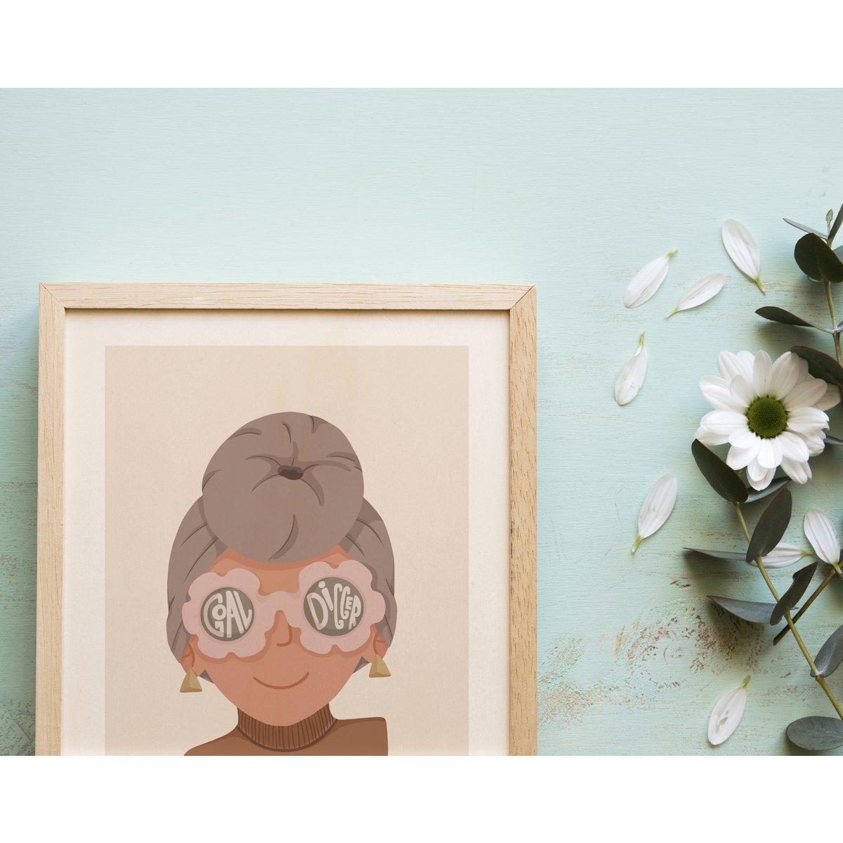 Goal Digger Muslim Girl Empowerment Wandkunstdruck