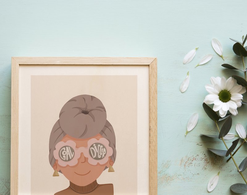 Goal Digger moslim meisje empowerment Wall Art Print