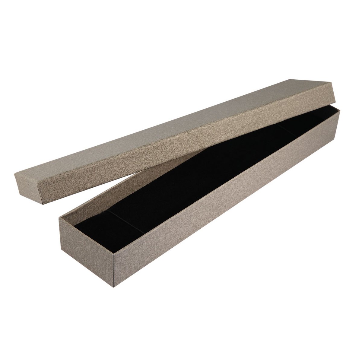 Uhrenbox, Pappe, taupe, VE 6, 30 cm x 6,5 cm x 3,5 cm