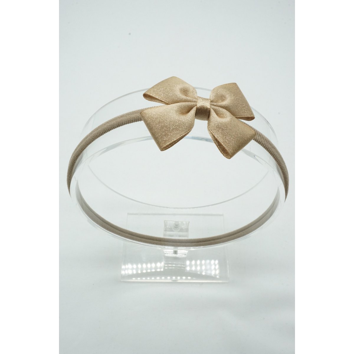 Nylon haarband metallic satijn regular mini